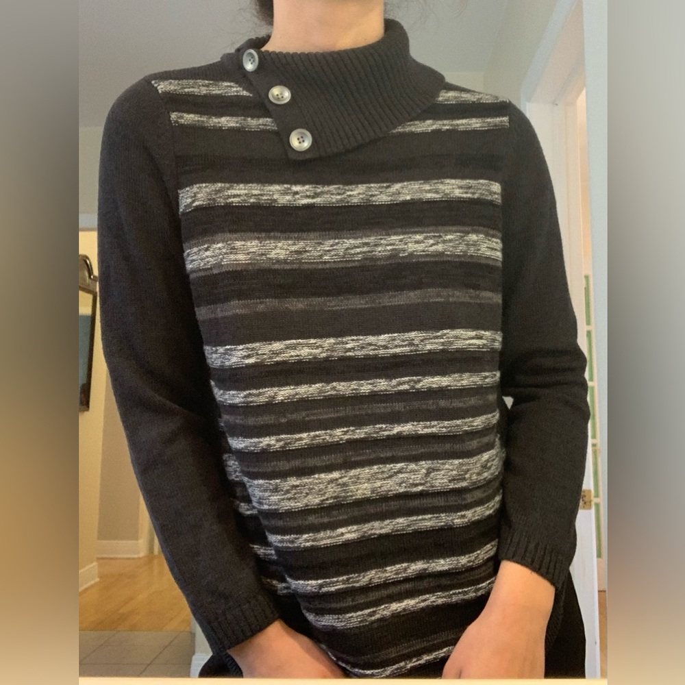 Laura Petites Stripped Turtle Neck Sweater